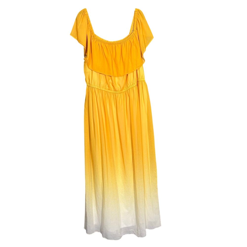 Lane Bryant Yellow Ombre Off The Shoulder Maxi Dress - 18/20 - Women's Plus Size